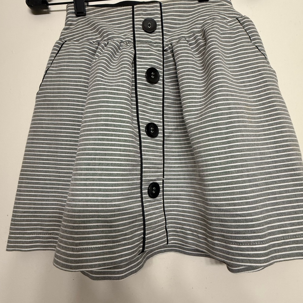Love Notes Striped Button-Front Skirt